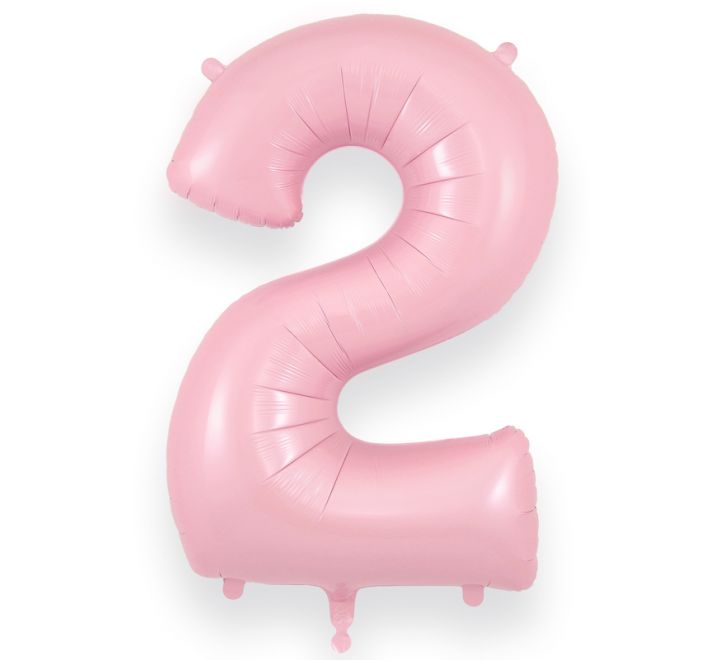 Oaktree 34in NUMBER 2 MATTE PINK JUMBO FOIL BALLOON