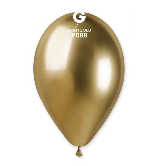 13" Shiny Gold Gemar Latex Balloons (50)