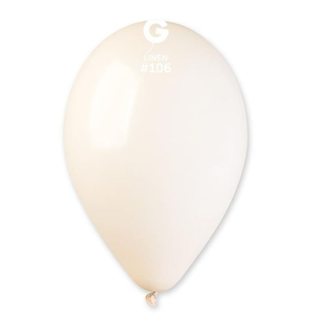 13" Marshmellow Linen Gemar Latex Balloons (50)