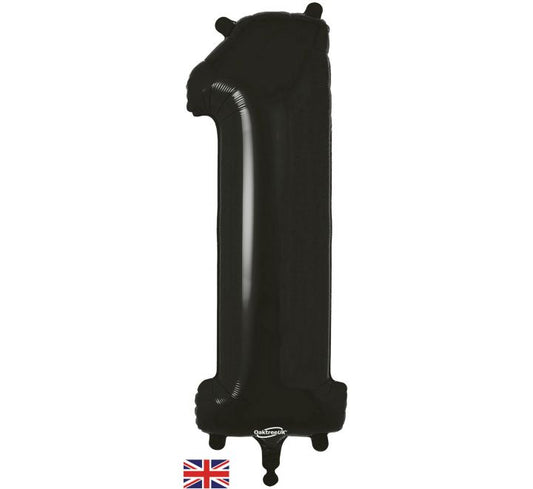 Oaktree 34in NUMBER 1 BLACK JUMBO FOIL BALLOON
