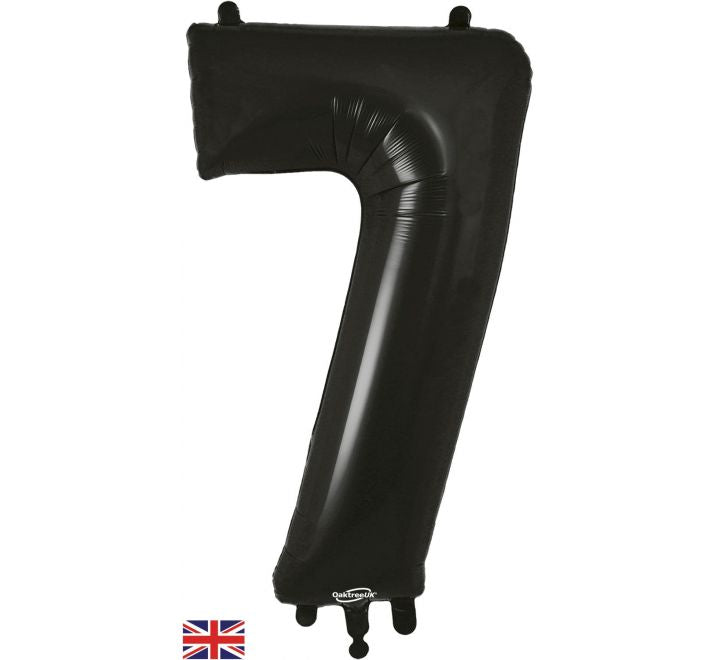 Oaktree 34in NUMBER 7 BLACK JUMBO FOIL BALLOON