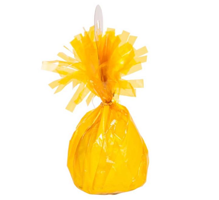 Unique YELLOW FOIL BALLOON WEIGHT