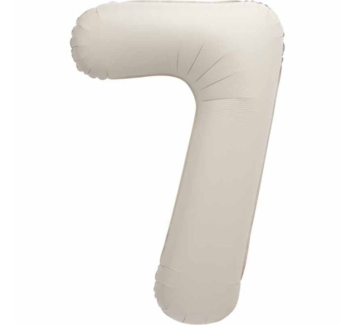Unique 34in MATTE NUDE NUMBER 7 FOIL BALLOON