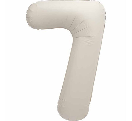 Unique 34in MATTE NUDE NUMBER 7 FOIL BALLOON