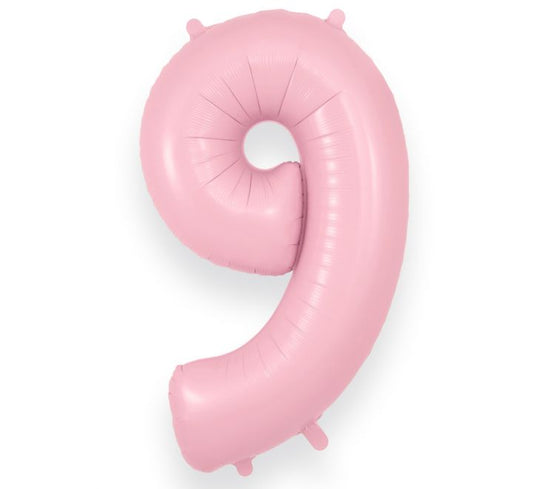 Oaktree 34in NUMBER 9 MATTE PINK JUMBO FOIL BALLOON