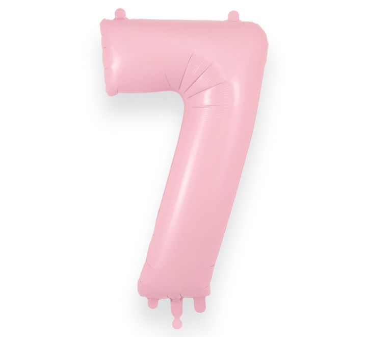 Oaktree 34in NUMBER 7 MATTE PINK JUMBO FOIL BALLOON