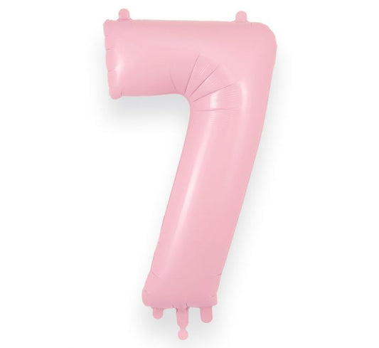 Oaktree 34in NUMBER 7 MATTE PINK JUMBO FOIL BALLOON