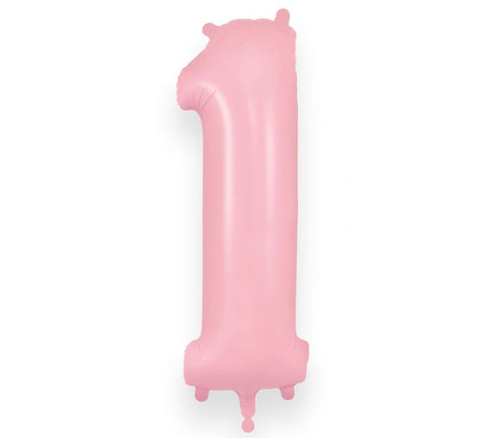 Oaktree 34in NUMBER 1 MATTE PINK JUMBO FOIL BALLOON