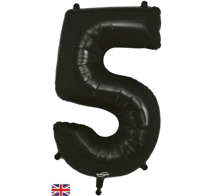 Oaktree 34in NUMBER 5 BLACK JUMBO FOIL BALLOON