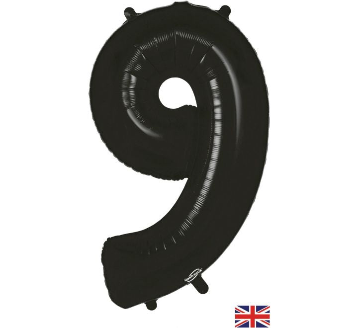 Oaktree 34in NUMBER 9 BLACK JUMBO FOIL BALLOON