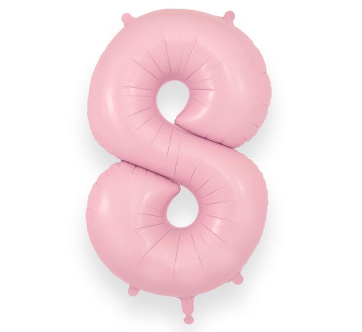 Oaktree 34in NUMBER 8 MATTE PINK JUMBO FOIL BALLOON