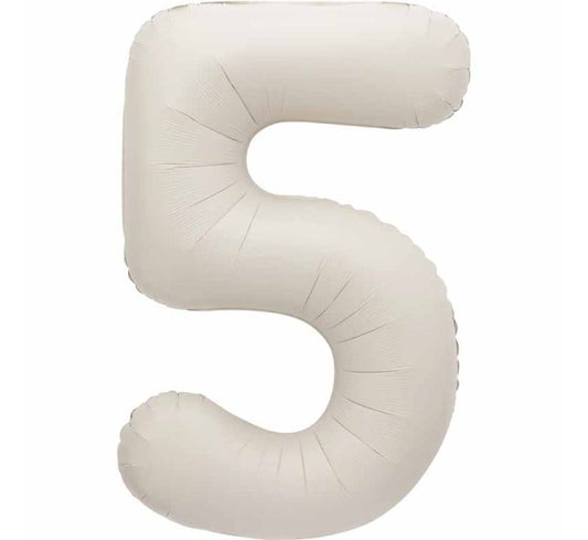 Unique 34in MATTE NUDE NUMBER 5 FOIL BALLOON