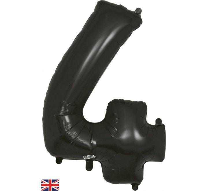 Oaktree 34in NUMBER 4 BLACK JUMBO FOIL BALLOON