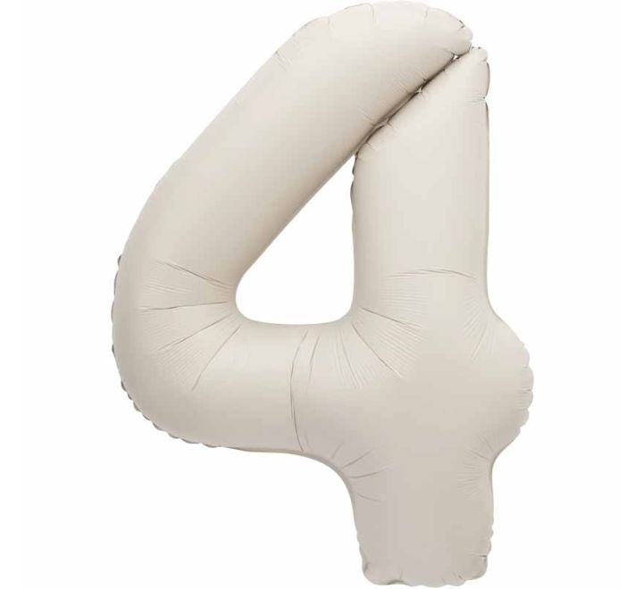 Unique 34in MATTE NUDE NUMBER 4 FOIL BALLOON