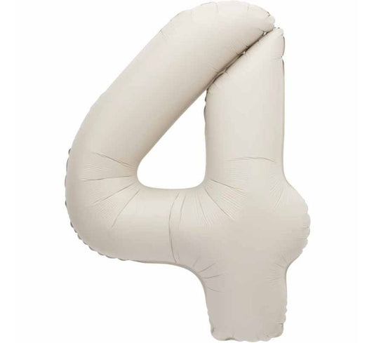 Unique 34in MATTE NUDE NUMBER 4 FOIL BALLOON