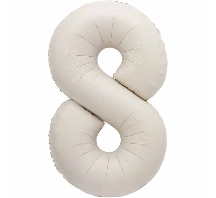 Unique 34in MATTE NUDE NUMBER 8 FOIL BALLOON