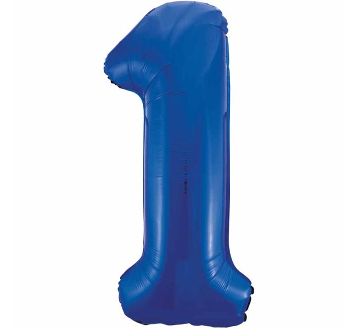 Unique 34in BLUE NUMBER 1 FOIL BALLOON