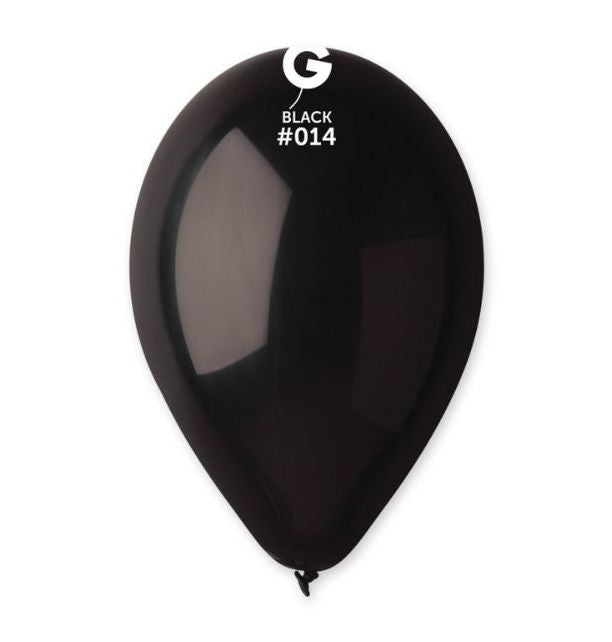 13" Standard Black Gemar Latex Balloons (50)