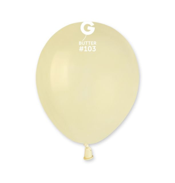 5" Marshmellow Butter Gemar Latex Balloons (50)